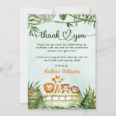 ジャングルサファリ1歳の誕生日 サンキューカード (正面)