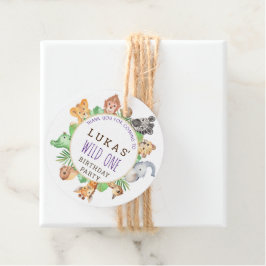 ジャングルサファリ1st誕生日パーティーありがとう フェイバータグ