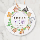 ジャングルサファリ1st誕生日パーティーありがとう フェイバータグ (正面)