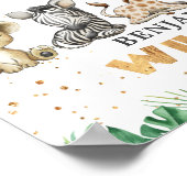 ジャングルサファリ1th誕生日パーティーウェルカムポスター ポスター (角)