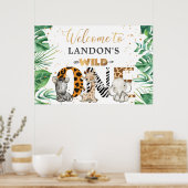 ジャングルサファリ1th誕生日パーティーウェルカムポスター ポスター (キッチン)