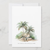 ジャングルサファリ「すべてのパーティー動物を呼ぶ」誕生日 招待状 (裏面)