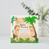 ジャングルサファリ　ジェンダー発表シャワー招待状 招待状 (スタンド正面)