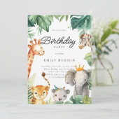 ジャングルサファリ　バースデー　ご招待 招待状 (スタンド正面)