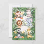 ジャングルサファリ・バースデー サンキューカード (裏面)