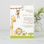 ジャングルサファリ ベビーシャワー 招待状 (スタンド正面)