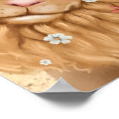 ジャングルサファリ ワイルドワン ベビーシャワー 水彩画 ゴールド ポスター (角)