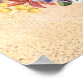 ジャングルサファリ ワイルドワン ベビーシャワー 水彩画 ゴールド ポスター (角)