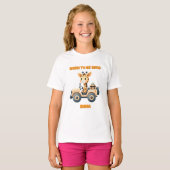 ジャングルサファリ 誕生日ガールTシャツ 編集可能な名前 Tシャツ (正面フル)