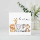 ジャングルサファリ「野生が始まる」ベビーシャワー サンキューカード (スタンド正面)
