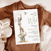 ジャングルサファリ「野生を取得しようとしている」赤ちゃんシャワー 招待状