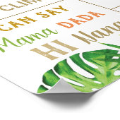 ジャングルサファリ 1歳の誕生日マイルストーン 誕生統計 ポスター (角)