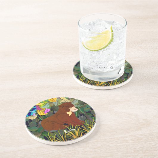 ジャングルサンベアデザイン コースター (側面)