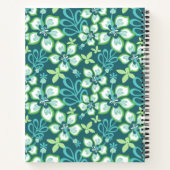 ジャングルサーフ(ティール（緑がかった色）コンボ) ノートブック (裏面)