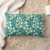 ジャングルサーフ(ティール（緑がかった色）コンボ) ランバークッション (ブランケット)