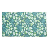 ジャングルサーフ(ティール（緑がかった色）コンボ) 枕カバー (裏面-左)