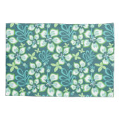 ジャングルサーフ(ティール（緑がかった色）コンボ) 枕カバー (裏面-左)