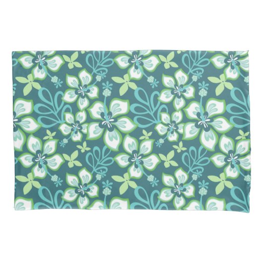 ジャングルサーフ(ティール（緑がかった色）コンボ) 枕カバー (正面左)