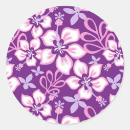 ジャングルサーフ（パープルコンボ）クラシックラウンドステッカー ラウンドシール