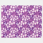 ジャングルサーフ(パープルコンボ) フリースブランケット (正面(横))