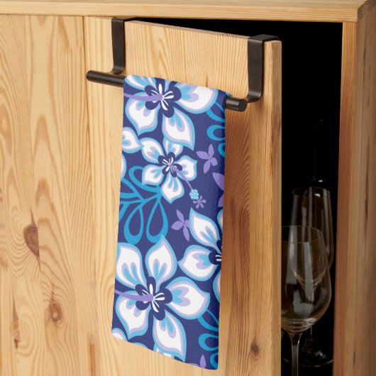 ジャングルサーフ(ブルーコンボ) キッチンタオル (三つ折り)