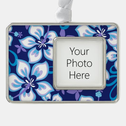 ジャングルサーフ（ブルーコンボ） シルバープレートフレームオーナメント (正面)