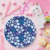 ジャングルサーフ（ブルーコンボ） ペーパープレート (パーティー)