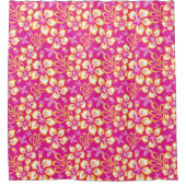 ジャングルサーフ（ホットピンクコンボ） シャワーカーテン (正面)