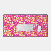 ジャングルサーフ（ホットピンクコンボ） デスクマット (キーボード&マウス)