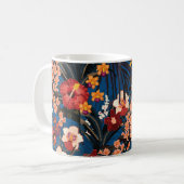 ジャングルシック:ダークブルーエキゾチック。 コーヒーマグカップ (正面左)