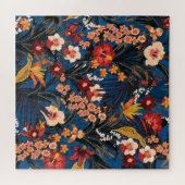 ジャングルシック：ダークブルーエキゾチック。 ジグソーパズル (横)