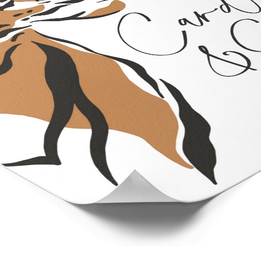 ジャングルシベリアのタイガーカードとギフトサイン ポスター (角)