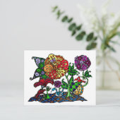 ジャングルシーンドードルポストカード ポストカード (スタンド正面)