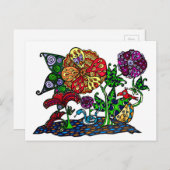 ジャングルシーンドードルポストカード ポストカード (正面/裏面)