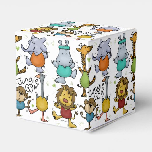 ジャングルジムで動物を運動 フェイバーボックス (裏面サイド)