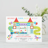 ジャングルジム屋内バースデーパーティーへの招待 招待状 (スタンド正面)