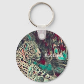 ジャングルジャガーパーソナライズされたル キーホルダー (正面)