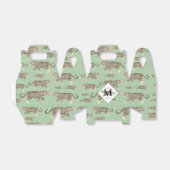 ジャングルジャガー動物パターンイニシャルモノグラム フェイバーボックス (折り畳みなし)