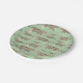 ジャングルジャガー動物模様 ペーパープレート (アングル)