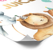 ジャングルジュースサファリアニマルズワイルドガール誕生日 ポスター (角)