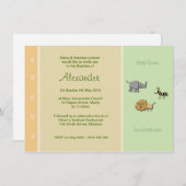 ジャングルジュース《キリスト教》洗礼式や命名式招待状 招待状 (正面/裏面)