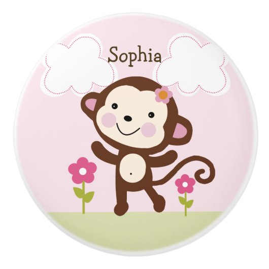 ジャングルジルモンキーの引き出し引き出しセラミックノブ セラミックノブ (正面)