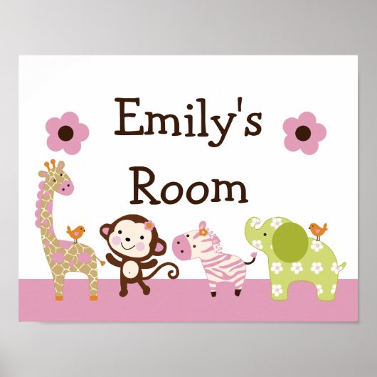 ジャングルジル動物ポスター/プリントウォールアート ポスター (正面)