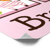 ジャングルジル/ガールアニマルパーソナライズされたトアートポスター ポスター (角)