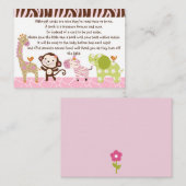 ジャングルジル/少女動物のお気に入り/ラベル エンクロージャーカード (正面/裏面)