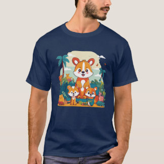 ジャングルスイングモンキーファミリー Tシャツ