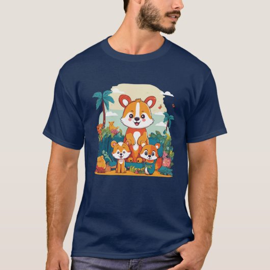 ジャングルスイングモンキーファミリー Tシャツ (正面)