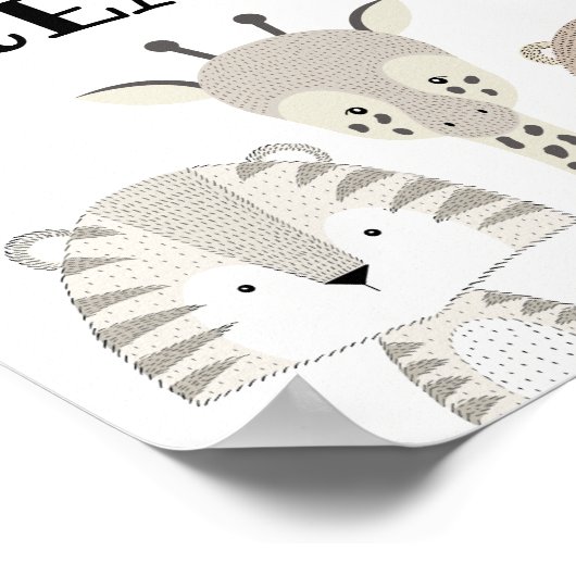 ジャングルスウィートトリートベビーシャワー誕生日キャンディバー ポスター (角)