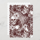 ジャングルスカルフラットグリーティングカード 招待状 (正面/裏面)