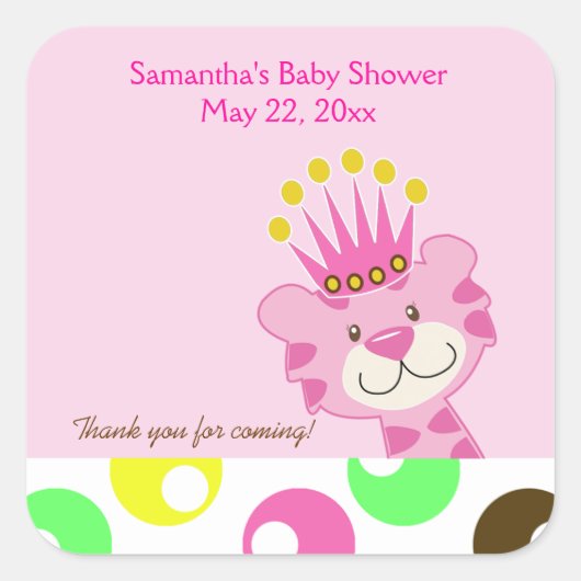 ジャングルスクエアのクイーンビープステッカー スクエアシール (正面)